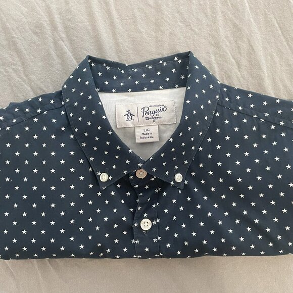 Mens Original Penguin Star Design S/S Shirt - Picture 6 of 6